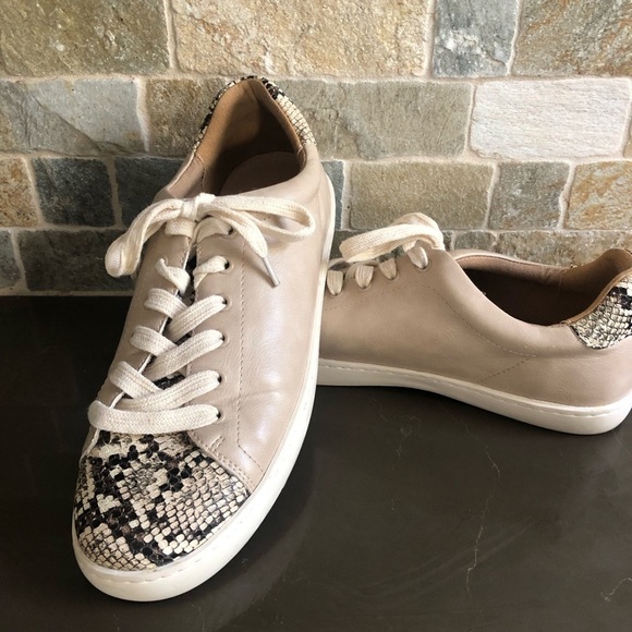 White Raven Impulse Phython Print Beige Faux Leather Sneakers. Size Women’s 9 - Picture 9 of 9